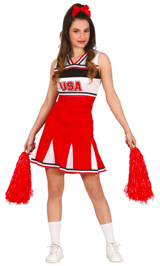Fiestas Guirca Cheerleader USA Teen Karnevalskostyme - One size