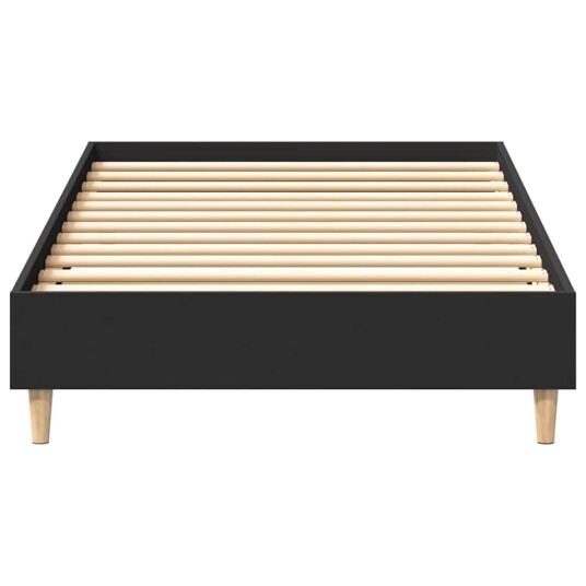 Sengeramme uten madrass svart 90x200 cm konstruert tre