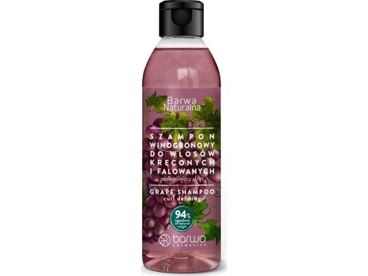 Barwa Natural Grape Shampoo For Krøllete Og Bølgete Hår 300Ml