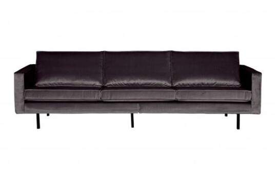BePureHome - Rodeo 3 pers. sofa fløyel - Antrasitt