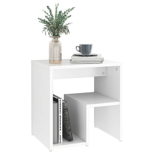 vidaXL Nattbord hvit 40x30x40 cm sponplate vidaXL Nattbord hvit 40x30x40 cm sponplate