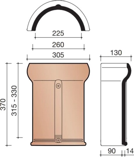 Koramic Mønestein Vario Enkelkrum Glasert Tegl Svart 2kg Koramic Mønestein Vario Enkelkrum Glasert Tegl Svart 2kg
