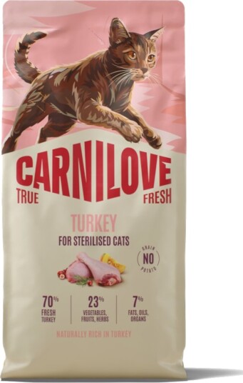 Carnilove True Fresh Adult Sterilised Tørrfôr Kalkun 2x6kg Carnilove True Fresh Adult Sterilised Tørrfôr Kalkun 2x6kg