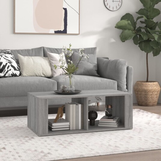 Salongbord grå sonoma 100x50x36 cm konstruert tre 8720845666910
