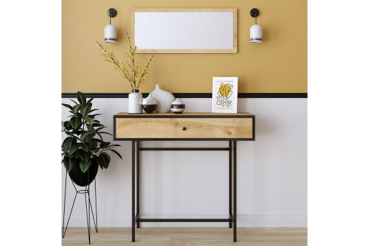 Taharoa Konsollbord 100 cm Eik/Sort