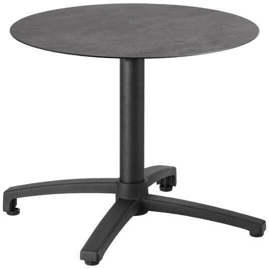 VEGA Sofabord utendørs Lift rundt; 60x50 cm ØxH; Bordplate Betong Ramme Svart; Rund