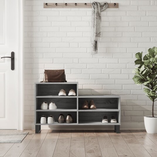  Skoskap grå sonoma 102x36x60 cm konstruert tre 8721012114418