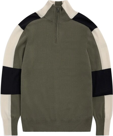 Bergans Lyderhorn Wool Half Zip Men GREEN MUD/DARK SHADOW GREY/CREME XL Bergans Lyderhorn Wool Half Zip Men GREEN MUD/DARK SHADOW GREY/CREME XL