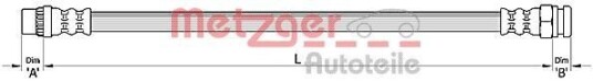 Bremseslange METZGER 4111141 Bremseslange METZGER 4111141