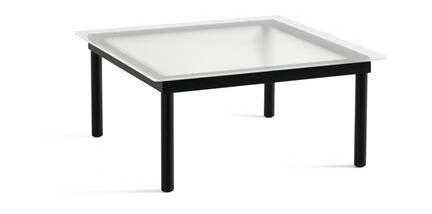 HAY Kofi Salongbord 36x80x80 Sort Eik/ Klar Rillet Glass HAY Kofi Salongbord 36x80x80 Sort Eik/ Klar Rillet Glass