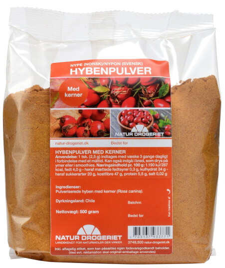 Natur Drogeriet Natur-Drogeriet Nype Pulver M. Kjerner Fint 500g