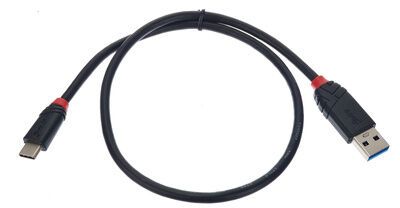 Lindy USB 3.2 Gen 2 Kabel 0,5 m Type A til C, 10 Gbit/s, Sort