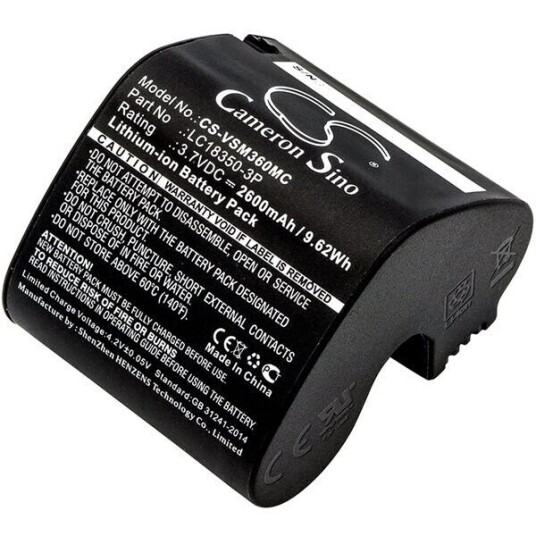 VSN Mobil V.360 HD batteri (2600 mAh 3.7 V, Sort)