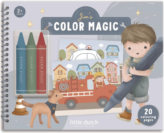 Little Dutch Colour Magic Book Jim Blue ONE SIZE