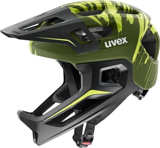 Uvex Hjelm React Junior Fullface Dark Olive Matt - 52-56cm - 52-56cm