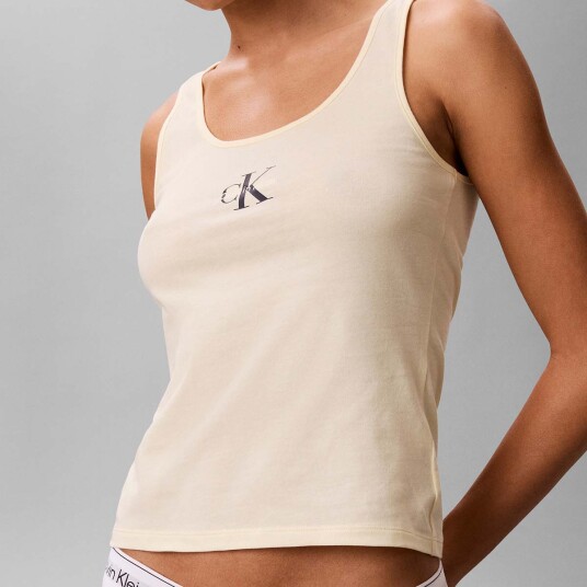 Calvin Klein topp hvit L Calvin Klein topp hvit L