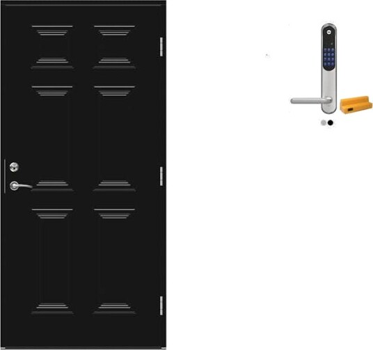 Ytterdør Swedoor Advance-Line Classic Ravel med Yale Doorman Classic Home