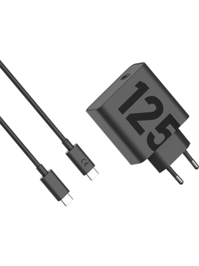 Motorola TurboPower 125W USB-C Strømadapter - Svart Motorola TurboPower 125W USB-C Strømadapter - Svart