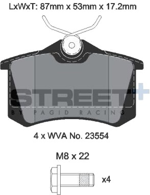PAGID Racing T8176SP2001 Bremseklosser