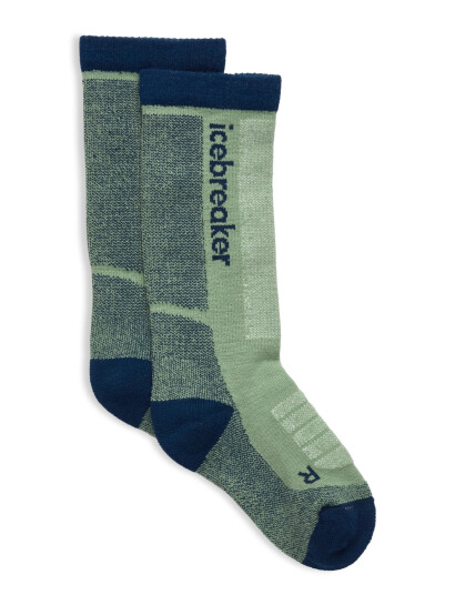 Icebreaker Kids Merino Blend Ski+ Medium Otc - Green - S