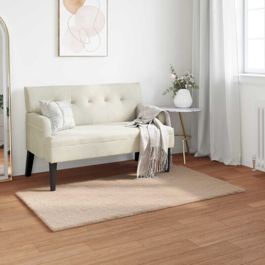 Kunstpels Kanin Teppe Olite Gråbrun 80 x 150 cm Polyester