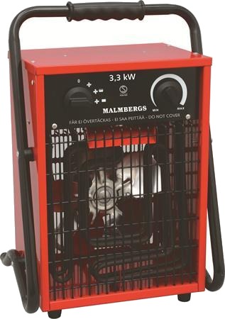 Malmbergs Varmluftsvifte 3,3kW 230V Rød Malmbergs Varmluftsvifte 3,3kW 230V Rød