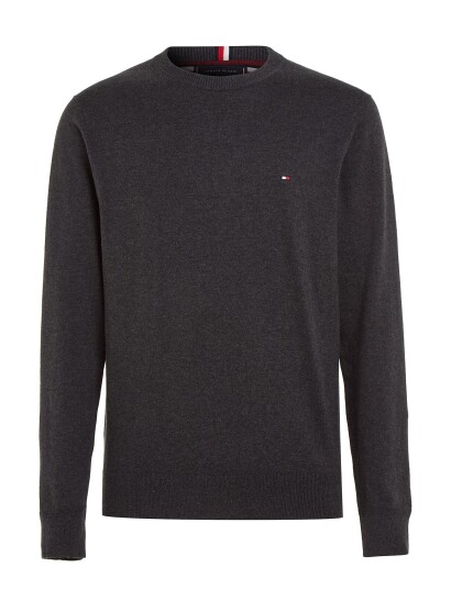 Tommy Hilfiger Pima Org Ctn Cashmere Crew Neck - Grey - XXL Tommy Hilfiger Pima Org Ctn Cashmere Crew Neck - Grey - XXL
