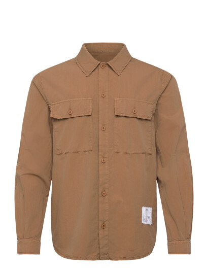 Closed Utility Shirt W/ Elbow Patches Shirts & Blouses Nutmeg Brown M