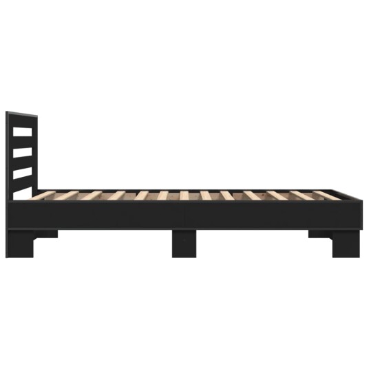 Sengeramme svart 90x190 cm konstruert tre og metall 8721102448805