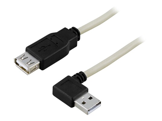 Deltaco USB-forlengelseskabel 0.2m Type A til Type A