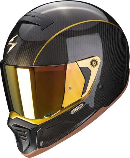 Scorpion MC-hjelm EXO-HX-1 Svart/Gull Carbon L