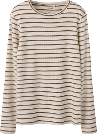 Name It Genser Rib NkfLulaho Antique White Name It 11 12 år (146 152) Genser Beige Brun