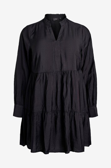 Zizzi Kjole eMiona L/S Abk Dress Svart