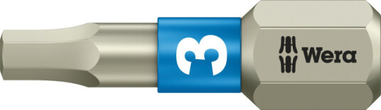 Wera Bits 1/4 Torsion Sexkant 3x25mm, Rostfri Wera Bits 1/4 Torsion Sexkant 3x25mm, Rostfri