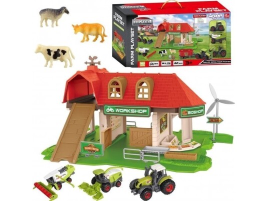 Woopie Sett Farm Farm Tractors + Figurer 42 El.
