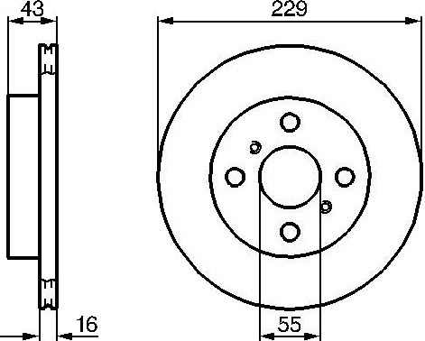 BOSCH 0 986 478 491 Bremseskive BOSCH 0 986 478 491 Bremseskive