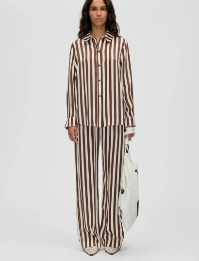 STINE GOYA Dry Viscose Long Sleeve Shirt Brown XS STINE GOYA Dry Viscose Long Sleeve Shirt Brown XS