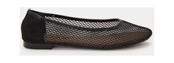 Pieces Pcsteph Mesh Ballerina Black 41