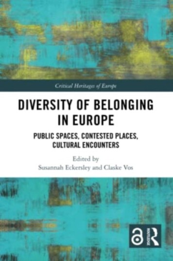 Diversity Of Belonging In Europe