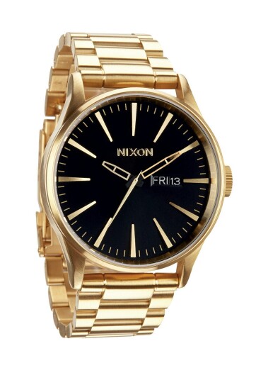 Nixon Herreklokke A356510 00 The Sentry SS Sort/Gulltonet stål Ø42