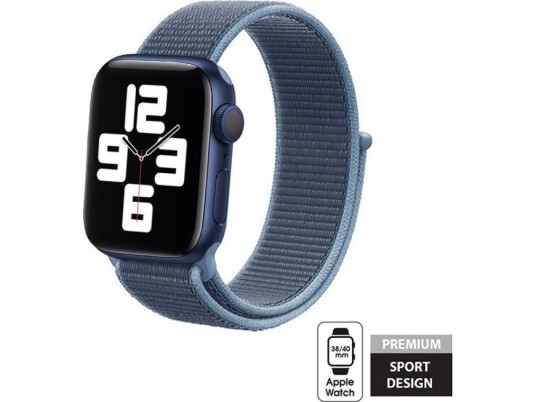 Crong Nylon Sport Band For Apple Watch 38/40/41 Mm (Ocean Blue)