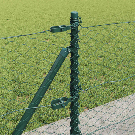 Gjerde med innlegg. grønn 0.6 x 100 m PVC belagt stål