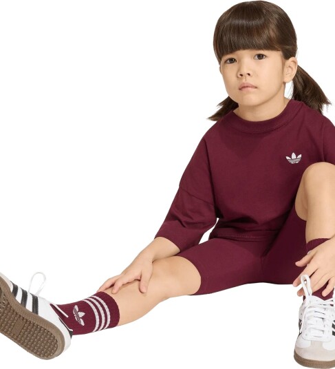 Adidas Originals Cs Tee Set   Burgundy   104