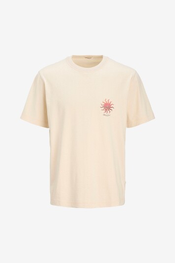 Jack & Jones Junior T skjorte jorCanggu Summer Picture Tee SS CN Beige