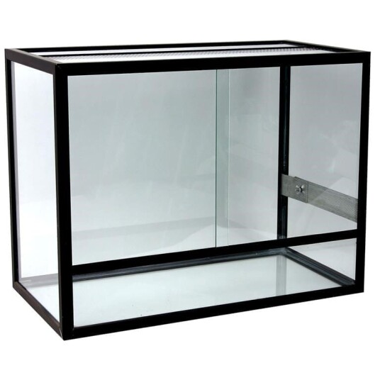 Terrarium svart eller aluminium, flere størrelser - Sort - 180 liter-75x40x60 cm