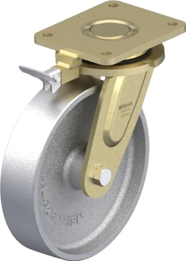 Blickle 853102 Ls-G 250G-Ri4 Styrehjul Med Brems Hjuldiameter 250 Mm Bæreevne (Maks.) 1400 Kg (1 Stk)