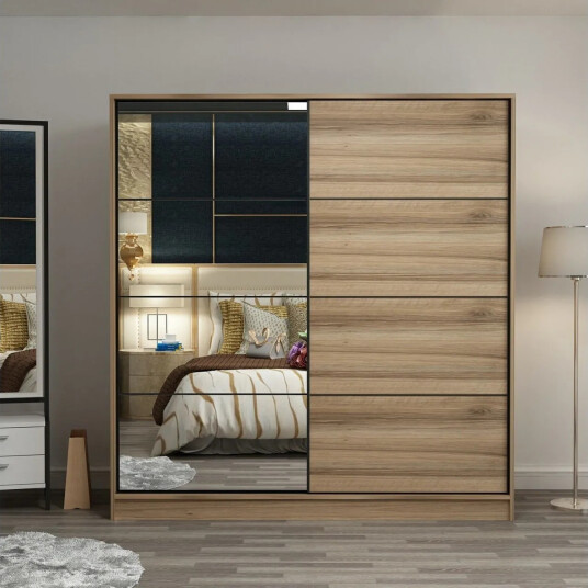 Fruitland Garderobe med Speil - Brun