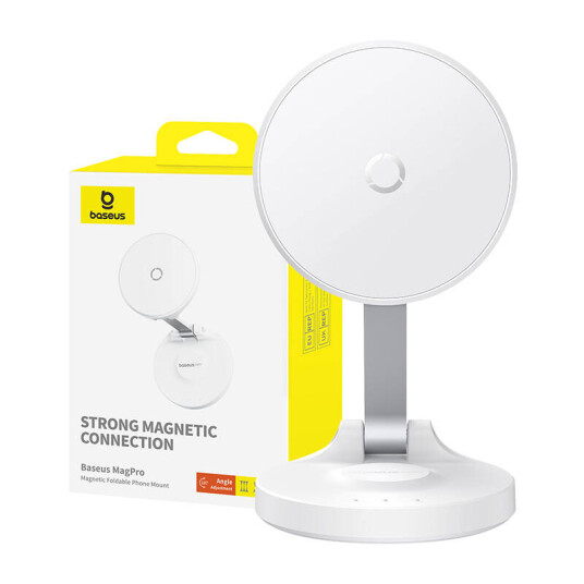 Baseus MagPro Magnetisk & Sammenleggbart stativ til smartphone - Hvit
