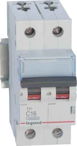 Legrand 5 stk TX³ MCB automatsikring C16 2P 2M 10/10KA