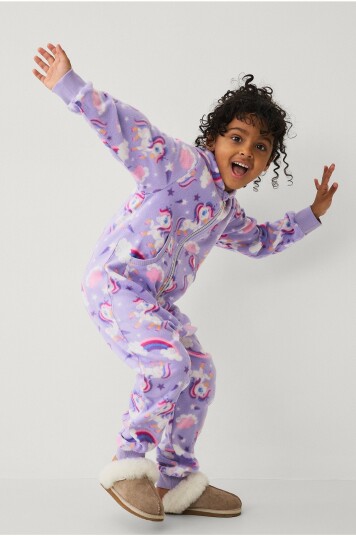 Ellos Collection One piece i fleece Lilla